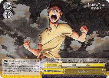 Outcry (RRR) (AOT/S50-E022R RRR), Attack on Titan Vol. 2 — Weiß Schwarz card price