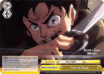 Yell of Rage (B) (AOT/S50-E023b CC), Attack on Titan Vol. 2 — Weiß Schwarz card price