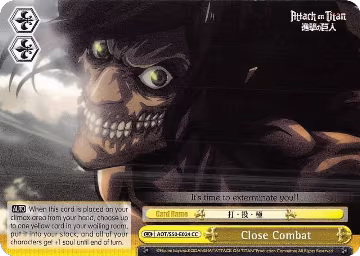 Close Combat (AOT/S50-E024 CC), Attack on Titan Vol. 2 — Weiß Schwarz card price