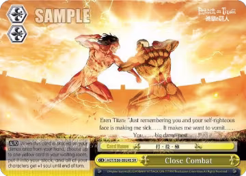 Close Combat (SR) (AOT/S50-E024S SR), Attack on Titan Vol. 2 — Weiß Schwarz card price