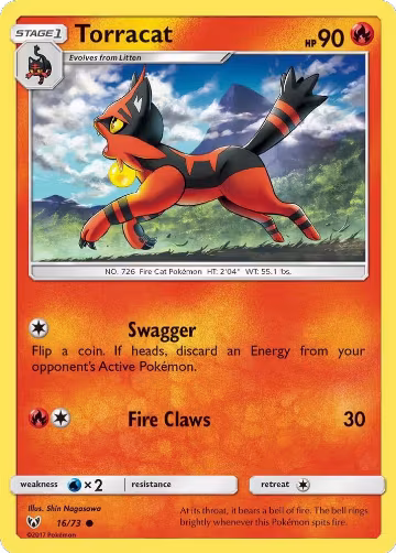 Torracat (16/73), Shining Legends — Pokémon card price