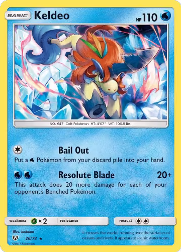 Keldeo (26/73), Shining Legends — Pokémon card price