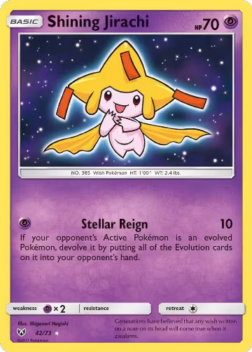 Shining Jirachi (42/73), Shining Legends — Pokémon card price