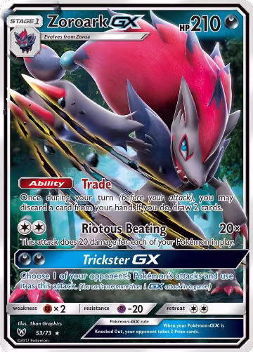 Zoroark GX (53/73), Shining Legends — Pokémon card price