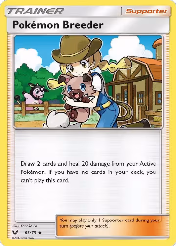 Pokemon Breeder (63/73), Shining Legends — Pokémon card price