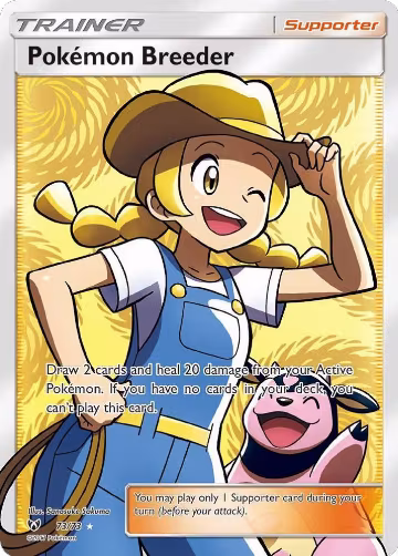 Pokemon Breeder (Full Art) (73/73), Shining Legends — Pokémon card price