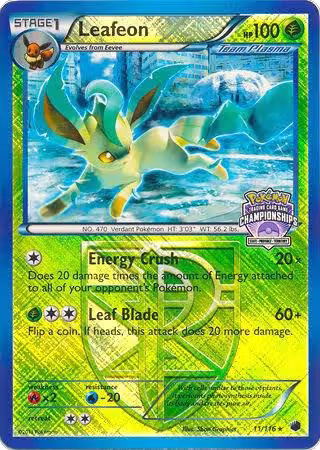 Leafeon - 11/116 (State Championships) (011/116), League & Championship Cards — Pokémon card price