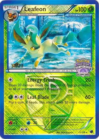 Leafeon - 11/116 (State Championships) [Staff] (011/116), League & Championship Cards — Pokémon card price