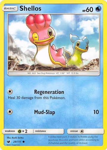 Shellos (29/111), SM - Crimson Invasion — Pokémon card price