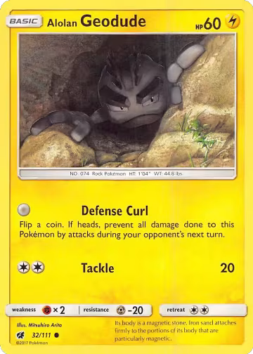 Alolan Geodude (32/111), SM - Crimson Invasion — Pokémon card price