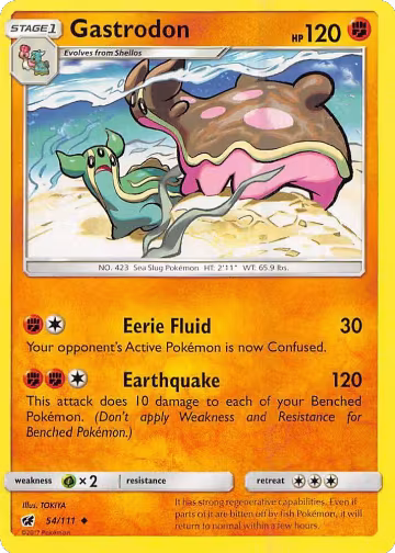 Gastrodon (54/111), SM - Crimson Invasion — Pokémon card price