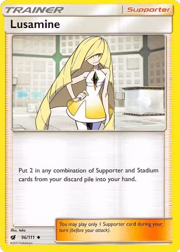 Lusamine (96/111), SM - Crimson Invasion — Pokémon card price