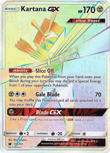 Kartana GX (Secret) (117/111), SM - Crimson Invasion — Pokémon card price