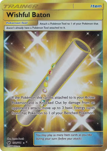 Wishful Baton (Secret) (121/111), SM - Crimson Invasion — Pokémon card price