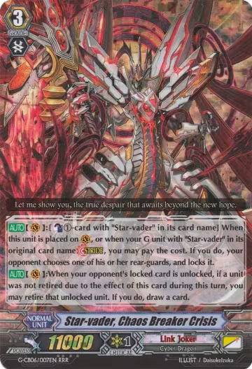 Star-vader, Chaos Breaker Crisis (G-CB06/007EN), G-CB06: Rondeau of Chaos and Salvation — Vanguard card price