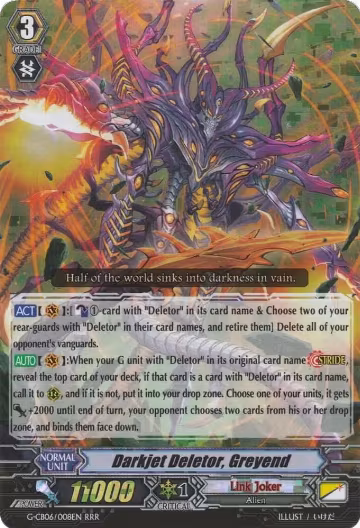 Darkjet Deletor, Greyend (G-CB06/008EN), G-CB06: Rondeau of Chaos and Salvation — Vanguard card price