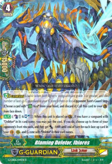 Blaming Deletor, Ibiores (G-CB06/019EN), G-CB06: Rondeau of Chaos and Salvation — Vanguard card price