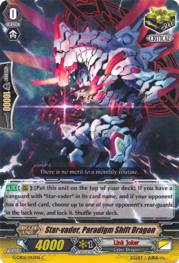 Star-vader, Paradigm Shift Dragon (G-CB06/043EN), G-CB06: Rondeau of Chaos and Salvation — Vanguard card price