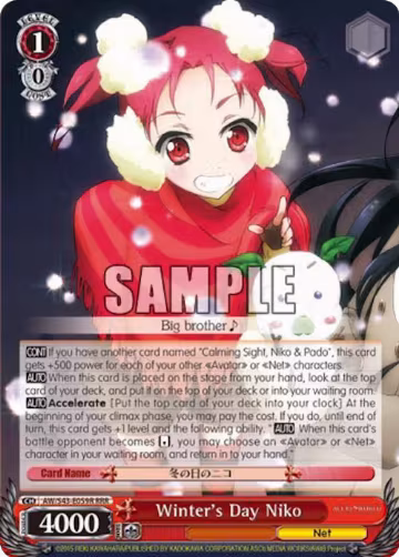 Winter's Day Niko (RRR) (AW/S43-E059R RRR), Accel World -Infinite Burst- — Weiß Schwarz card price