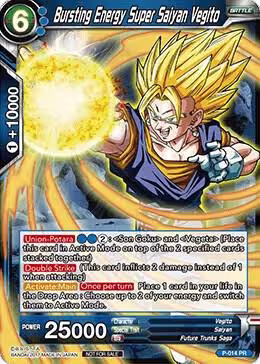 Bursting Energy Super Saiyan Vegito (Non-Foil Version) (P-014), Promotion Cards — DB Super card price