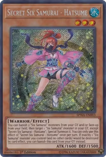 Secret Six Samurai - Hatsume (SPWA-EN003), Spirit Warriors — Yu-Gi-Oh! card price