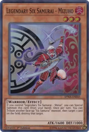 Legendary Six Samurai - Mizuho (SPWA-EN045), Spirit Warriors — Yu-Gi-Oh! card price