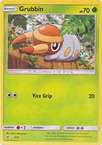 Grubbin - 2/12 (002/012), McDonald's Promos 2017 — Pokémon card price