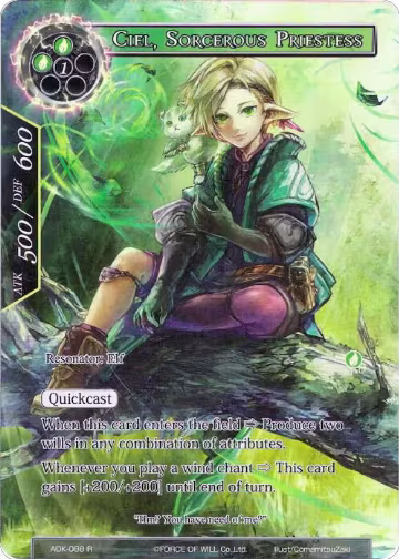 Ciel, Sorcerous Priestess (Full Art) (ADK-088), Advent of the Demon King — Force of Will card price