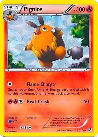 Pignite - 17/114 (Cracked Ice Holo) (017/114), Miscellaneous Cards & Products — Pokémon card price