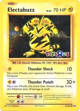 Electabuzz - 41/108 (Toys R Us Promo) (041/108), Miscellaneous Cards & Products — Pokémon card price