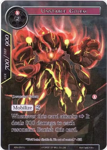 Unstable Golem (Full Art) (ADK-056), Advent of the Demon King — Force of Will card price