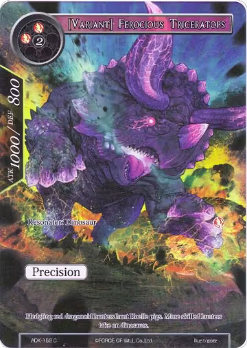 [Variant] Ferocious Triceratops (Full Art) (ADK-152), Advent of the Demon King — Force of Will card price