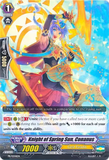 Knight of Spring Sun, Conanus - PR/0341EN (PR/0341EN), Promo Cards — Vanguard card price