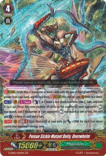 Poison Sickle Mutant Deity, Overwhelm (G-EB02/002EN), G-EB02: The AWAKENING ZOO — Vanguard card price