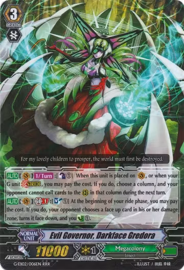 Evil Governor, Darkface Gredora (G-EB02/006EN), G-EB02: The AWAKENING ZOO — Vanguard card price