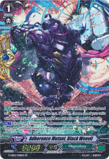 Adherence Mutant, Black Weevil (SP) (G-EB02/S08EN), G-EB02: The AWAKENING ZOO — Vanguard card price