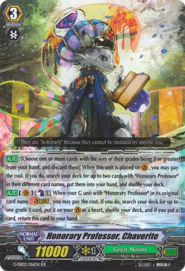 Honorary Professor, Chaverite (G-EB02/016EN), G-EB02: The AWAKENING ZOO — Vanguard card price