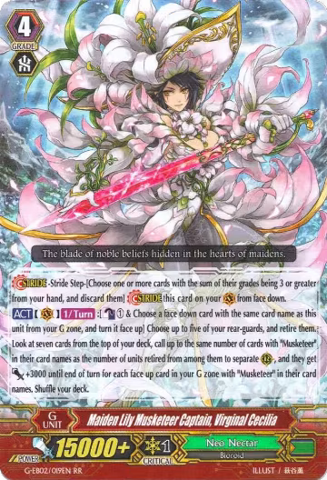 Maiden Lily Musketeer Captain, Virginal Cecilia (G-EB02/019EN), G-EB02: The AWAKENING ZOO — Vanguard card price