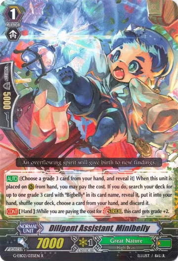 Diligent Assistant, Minibelly (G-EB02/035EN), G-EB02: The AWAKENING ZOO — Vanguard card price