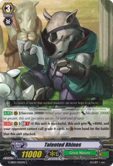 Talented Rhinos (G-EB02/055EN), G-EB02: The AWAKENING ZOO — Vanguard card price