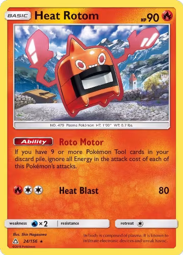Heat Rotom (24/156), SM - Ultra Prism — Pokémon card price
