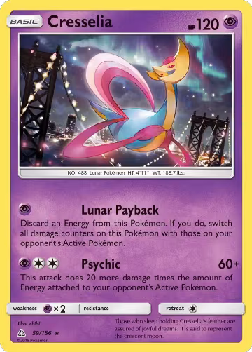 Cresselia (59/156), SM - Ultra Prism — Pokémon card price