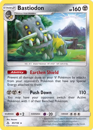 Bastiodon (85/156), SM - Ultra Prism — Pokémon card price
