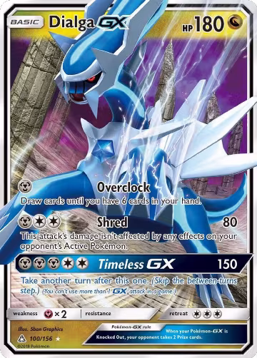 Dialga GX (100/156), SM - Ultra Prism — Pokémon card price