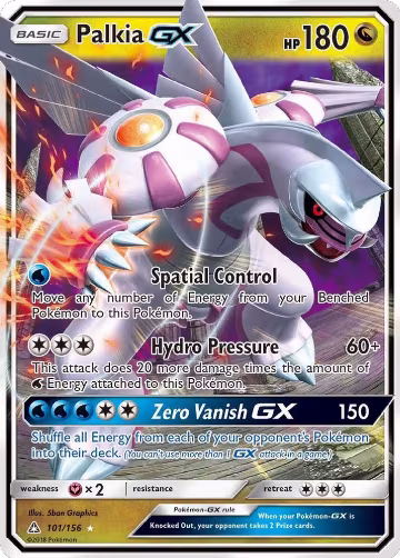 Palkia GX (101/156), SM - Ultra Prism — Pokémon card price