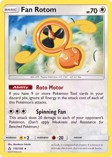 Fan Rotom (110/156), SM - Ultra Prism — Pokémon card price