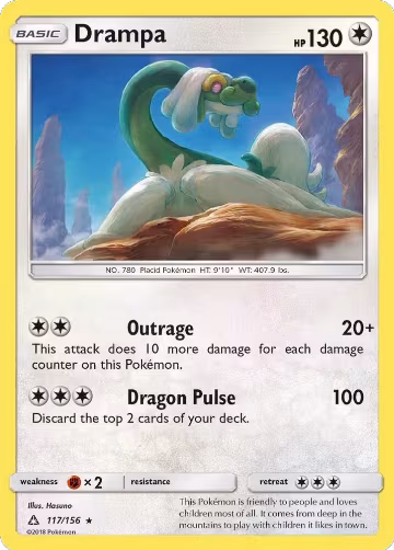 Drampa (117/156), SM - Ultra Prism — Pokémon card price