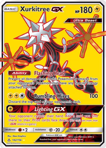 Xurkitree GX (Full Art) (142/156), SM - Ultra Prism — Pokémon card price