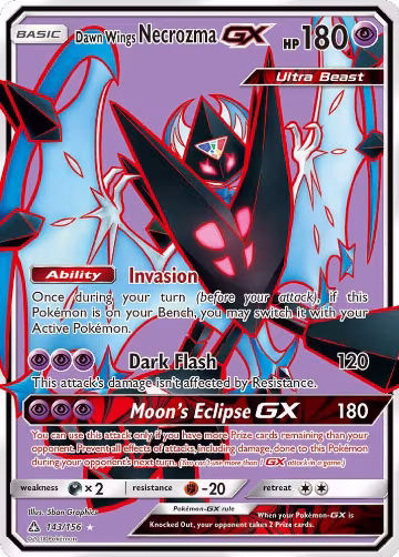 Dawn Wings Necrozma GX (Full Art) (143/156), SM - Ultra Prism — Pokémon card price