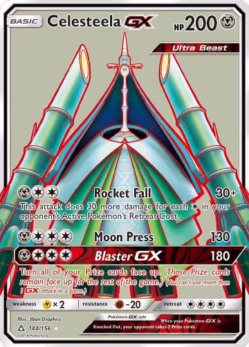 Celesteela GX (Full Art) (144/156), SM - Ultra Prism — Pokémon card price